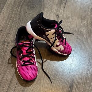 Pink and Black softball cleats Like New